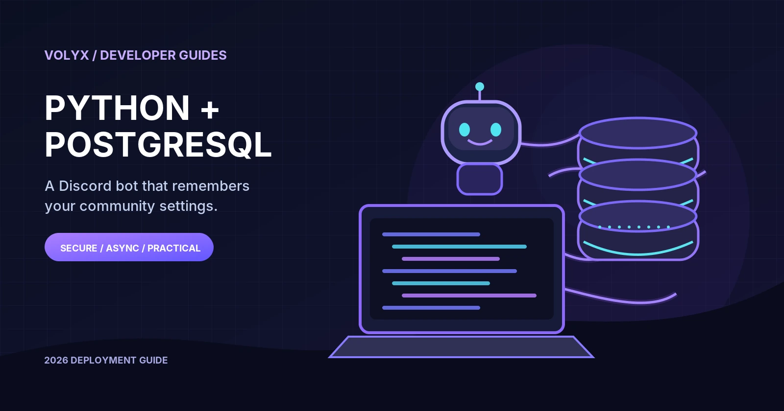 Illustration for How to Host a Python Discord Bot with PostgreSQL in 2026 (Complete Volyx Guide)