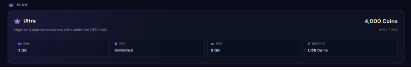 Volyx current server plan